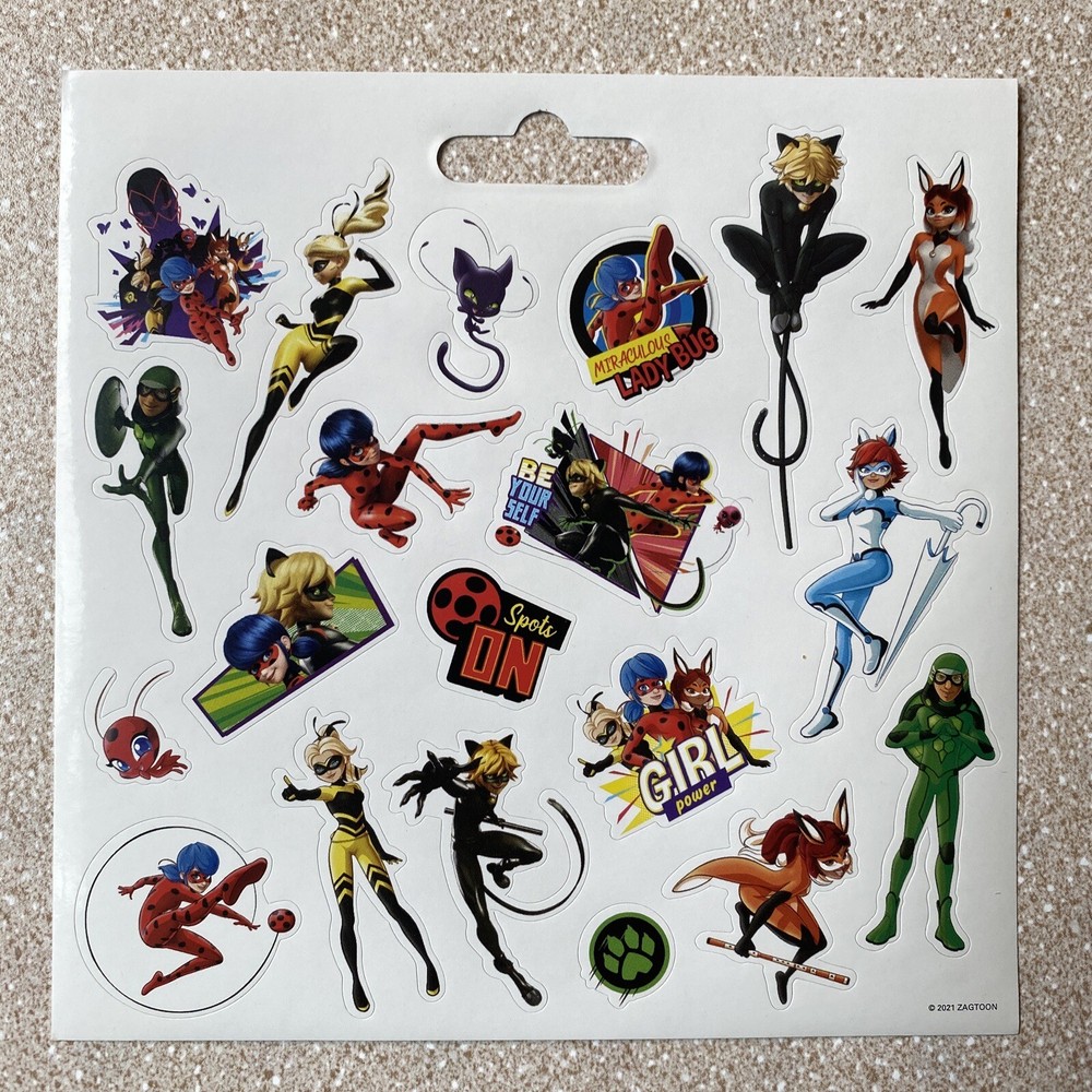 Miraculous Stickers Girl Power Be Yourself Cat Noir Ladybug Spots On New