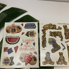 Vintage 90s Provo Craft Sticker Lot Baby Doctor Nurse Banners Bears Scrapbook