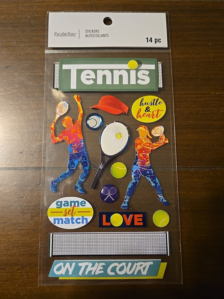 Recollections TENNIS ON THE COURT Scrapbooking Stickers