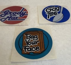 Vintage 80s Stickers Sandylion Chrome Foil Valley Girl Lot Approx 2”x2”