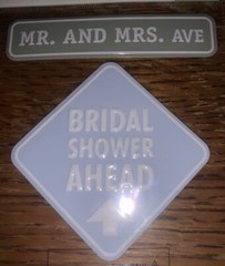 Sticko WEDDING Metal Signs Mr & Mrs Ave Bridal Shower Ahead Just Hitched Sticker