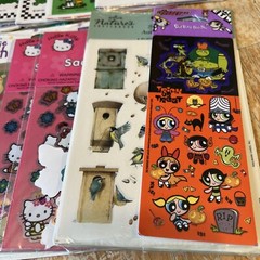 Lot of 29 SEALED Sticker Packages Hallmark Heartline Snoopy Holiday Hello Kitty