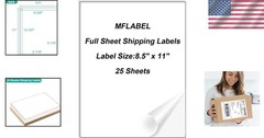 Versatile 25 Pack Matte Sticker Paper with Permanent Adhesive for DIY & Shipping