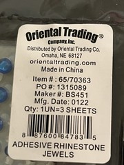 Oriental Trading Adhesive Rhinestone Crystal Stickers for Crafts Jewel
