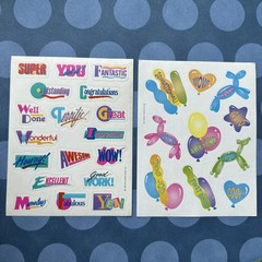 Vintage 80s 90s Y2K Hallmark AGC + Stickers 25 FULL SHEETS Characters Foil Heart