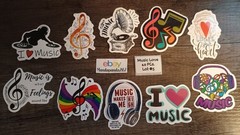 Music Love – Cute – Stickers – 10 PCs – 5 styles available! See Description