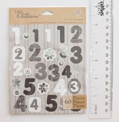 Black White & Silver Numbers Scrapbooking Stickers By Life’s Little Occasions