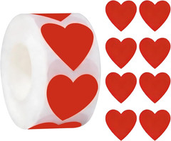 500 Pcs Heart Roll Stickers for Valentine’S Day and Wedding Party Decoration