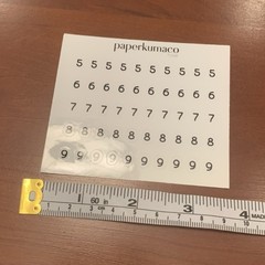 Black And White Number Stickers