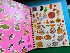 Lisa Frank Vintage 80s 90s Collectors Album 1982 Spiral Sticker Book Used As Is
