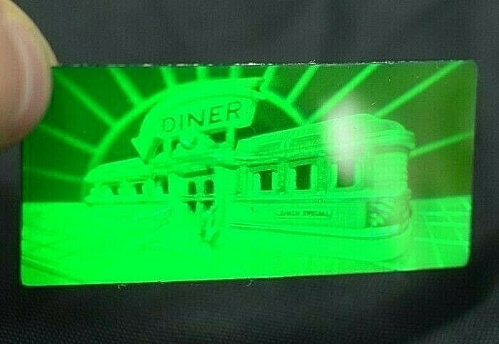 VTG Polaroid 3-D 90’s Holograms Prototypes – Trolley Car Diner 1.25 x 2.5″