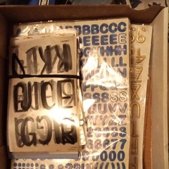 Alphabet Scrapbooking Stickers Lot, Multicolor Numbers & Letters Assorted Packs