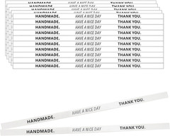 50Pcs 12In Handmade Self-Adhesive Stickers – Long Label Sealing Stickers for Foo