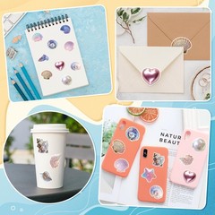 Fantasy Seashell Sticker Rolls – 1000PCS Summer Decorative Aesthetic Sea Anim…
