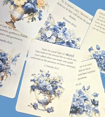 Bible Quotes Inspirational Faith Journal Cards #383 – Blue