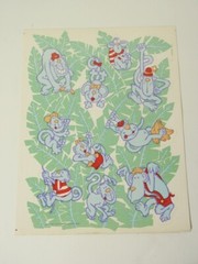 Lot 8 Vtg 1989 Hallmark Sticker Sheets: Dinosuar, Noah’s Arc, Monkeys, Castle