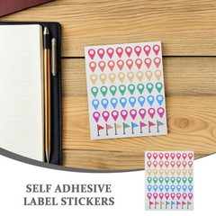336Pcs Reusable Color Label Stickers for World Map Adventure Markers Multi Color