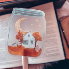 Spooky Vibes Sticker – Ghost Fall Landscape – Vinyl