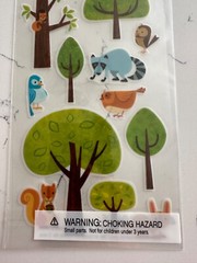American Greetings Creative Touch Forest Trees Raccoon Owl Squirrel Scrapbooking