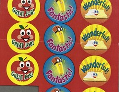 Rare Vintage Reward Stickers Scratch N And Sniff Trend Apple Scent School Time