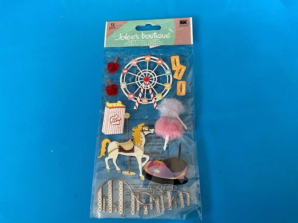 RARE Jolees Carnival Circus Amusement Park Ferris Wheel Cotton Candy Bumper Cars