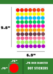 Blesstur 1050 PCS Dot Stickers- Circle Stickers, 10 Color Style Colorful Round