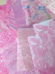 10pcs Glitter Textured Material Scrapbook Background Stickers Junk Journal