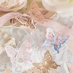 30X Lace Moon Bloom Paper Die Cut Stickers Journal Album Diy Scrapbooking Crafts