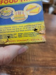 Vintage 1940s Rainbow FOOD Tint EASTER EGG TINT BOX Only Butler Pa