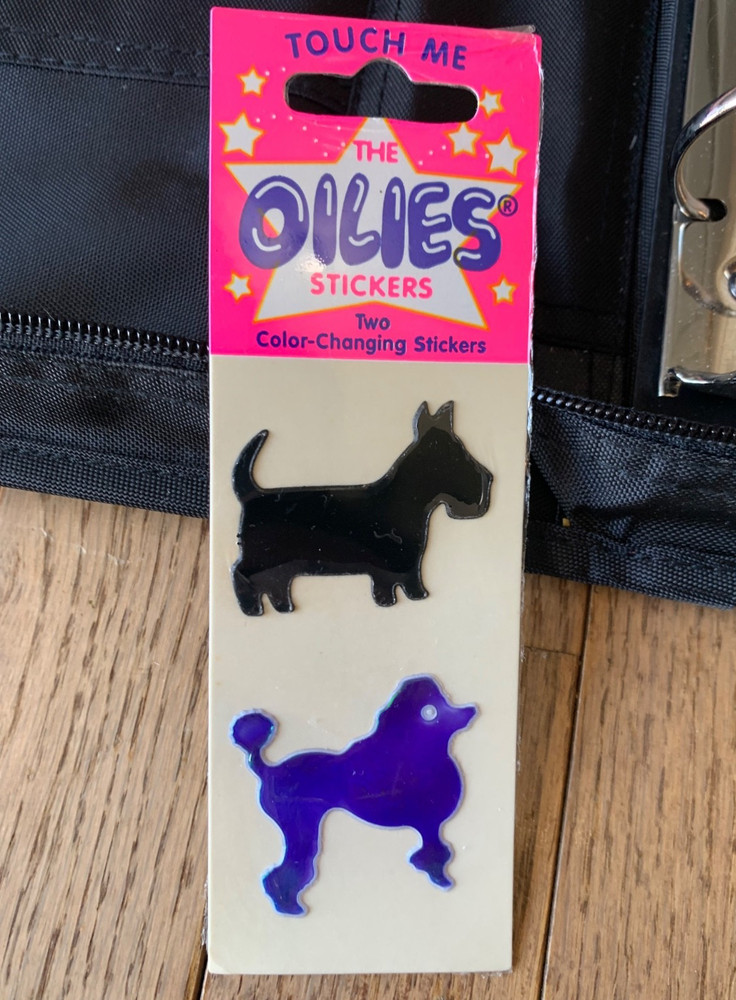 Vintage 80’s 90’s Davis Liquid Crystal Oilies – POODLE – sealed Mystiks Sticker
