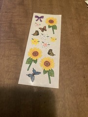 Creative Memories SUNFLOWERS, DAFFODILS & BUTTERFLIES Sticker Strip