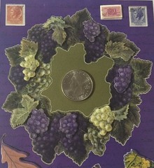 GRAPEVINE 3-D Dimensional FRAME(7pc)The Paper Studio Leaves•Grapes•Stamps•Nature