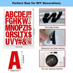 220 Pieces Iron on Letters for Clothing, 5 Sheets of Black Heat Black,