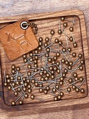Bronze mini needles/ push pins (100 count)