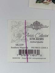 Vintage PSX Designs Stickers (8 – 2″ x 2″ Stickers) Southern Magnolia Flower NEW