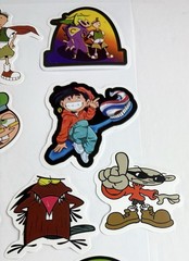 Set Of 23 90’s Animated Cartoon TV Show Stickers Assorted Sticker Decal Designs