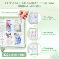 Sticker Organizer Binder Storage Book A5 Reusable Sticker Book Collecting Holder