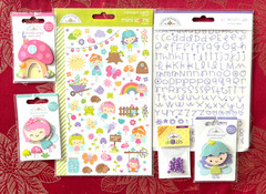 #605 – FAIRY GARDEN DOODLEBUG STICKERS & BRADS ALPHABET LETTERS