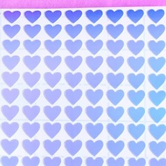 White/Blue Holographic Heart Sticker Sheet! – Choose a Size – Cute for Crafts!