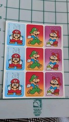 Vintage Stickers Super Mario Bros Luigi 1 Sheet Paper Magic Group Nintendo