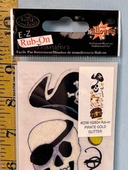 E-Z Rub-Ons Transfer – Happy Halloween Pirate Gold Royal & Langnickel