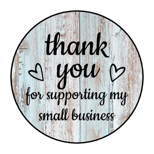 30 1.5″ THANK YOU HEARTS WOOD SHIPPING LABELS ENVELOPE SEALS ROUND STICKERS***