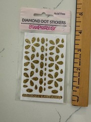 Stampendous! Oval Gold/Gold Edges Diamond Dot Stickers Embellishments Crafts Art