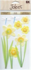 Jolee’s Boutique 3-D Vellum DAFFOLDILS & Dragonflies 63861 Fast FREE Ship!