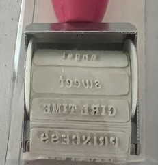 NEW LOT OF 2 RUBBER STAMPS, GIRLY WORDS, DATES, SCRAPBOOKING, CRAFTS-CARD MAKING
