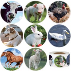 600 Pcs Realistic Farm Animal Stickers for Kids Classroom Barnyard Party Favor