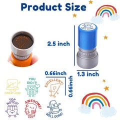 6-Piece Set of Teacher Stamps – Stationery Cute Motivational Scoring for Grad…