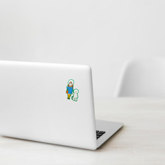 Dog-Walk Poodle Girlie ✦ B-Side Label Sticker