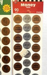 2 Packs Brand New Sealed Instructional Fair Money Heads And Tails Stickers