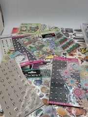 Lot Of Scrapbooking Supplies Crafting, Stickers Card Stock